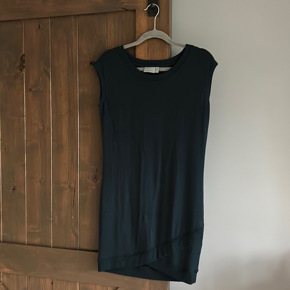 Athleta Dark Teal Cotton Sleeveless Tunic